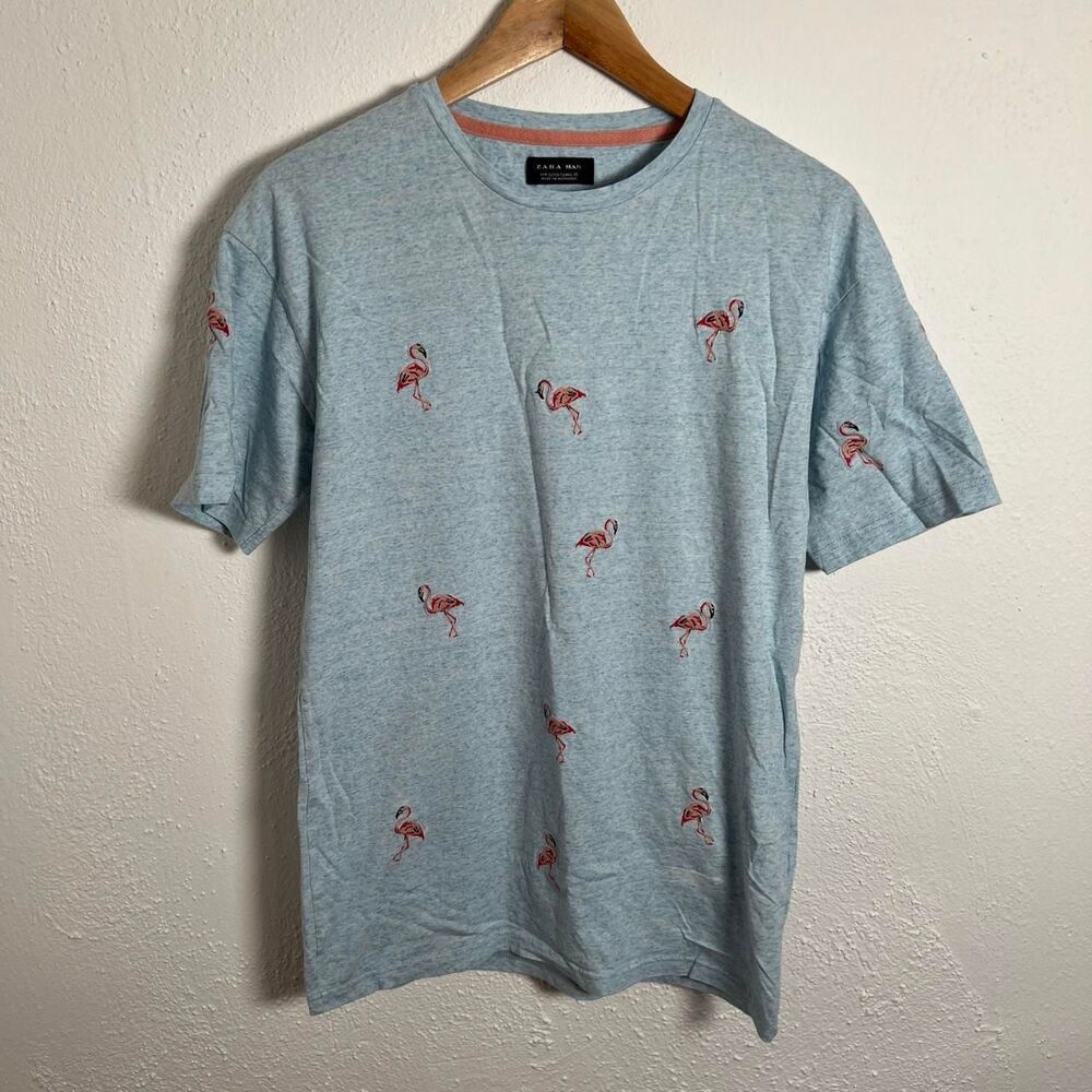 Zara Men's Blue T-shirt